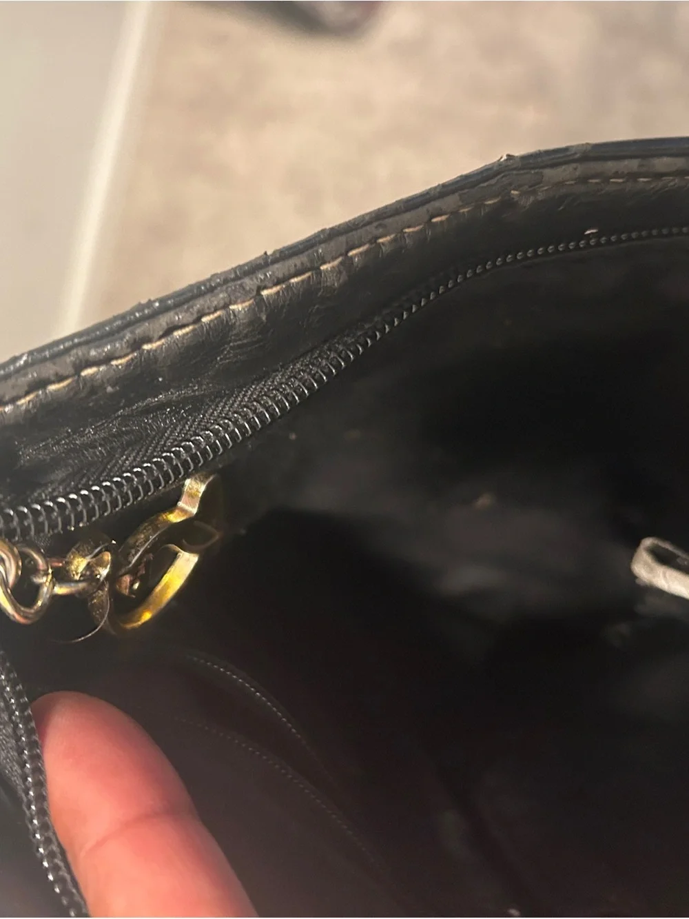 Baby Phat Black and Gray Logo Shoulder Bag with Gold Emblem